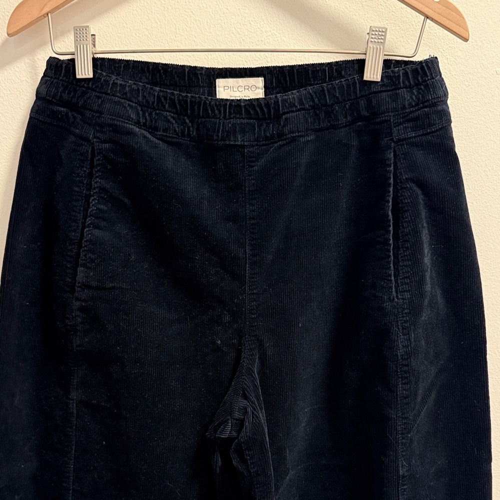 Pilcro Black Corduroy Barrel Pants - Picture 3 of 5
